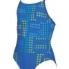 Arena Neon Junior Girls Swimsuit - Blue / Turquoise -Swim Equipment Shop 000097817 neon jr one piece b