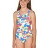 Arena Girls Camo Kun Swimsuit Royal Blue -Swim Equipment Shop 001310 720
