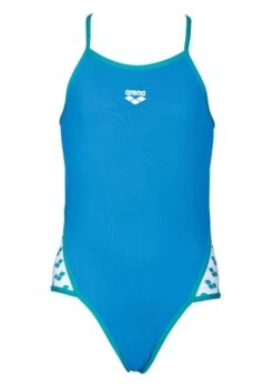 Arena Girls Team Stripe Swimsuit Blue/Green 10 Arena Girls Team Stripe Swimsuit Blue/Green -Swim Equipment Shop 001331 816 g team stripe jr super fly back one piece 005 f s