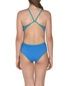 Arena Girls Team Stripe Swimsuit Blue/Green 13 Arena Girls Team Stripe Swimsuit Blue/Green -Swim Equipment Shop 001331 816 3