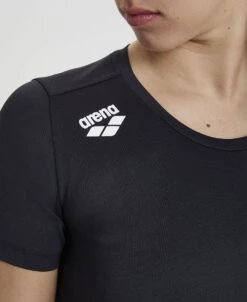 Arena Womens Solid T-Shirt - Black -Swim Equipment Shop 005753 500 3