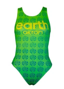 Akron Girl's Element Earth Swimsuit - Green
