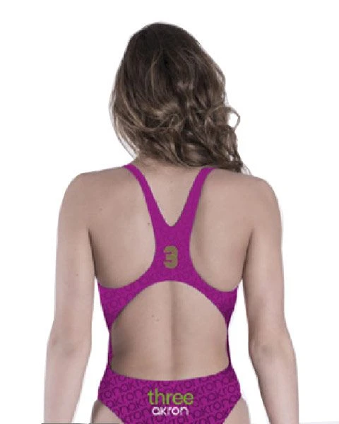 Akron Girl's Adi Three Swimsuit - Purple / Green 4 Akron Girl's Adi Three Swimsuit - Purple / Green - Image 2