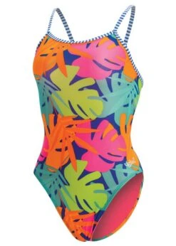 Uglies Girl's Tropic Time Double Strap Back Swimsuit - Blue
