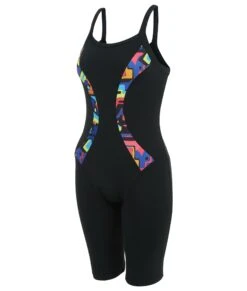 Maru Girls Block Party Pacer Panel Legsuit - Black / Multi
