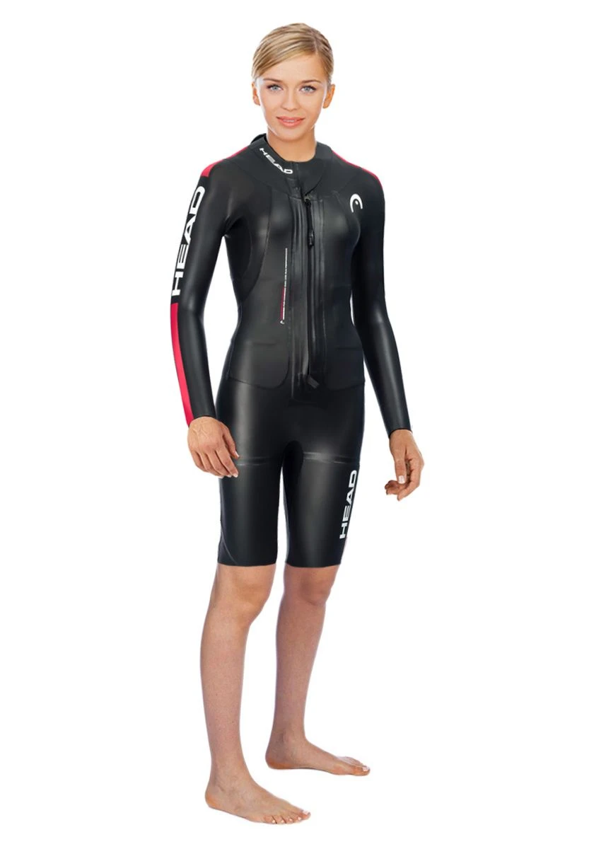 Head Swimrun Base Womens Shorty Wetsuit - Black / Red 5 Head Swimrun Base Womens Shorty Wetsuit - Black / Red - Image 3