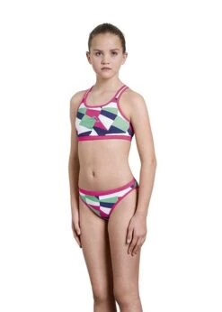 Aquafeel Girl's Digital Splash Mini-Cross Back Swim Bikini -Swim Equipment Shop 25527 01 17 11 01