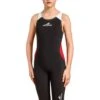 Aquafeel Girl's I-NOV N2K Closedback Kneesuit - Black/ Red -Swim Equipment Shop 25553 20 18 04 01