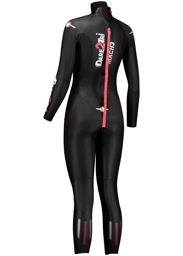 Dare2Tri Womens MACH3 S.7 Wetsuit - Black / Red 6 Dare2Tri Womens MACH3 S.7 Wetsuit - Black / Red - Image 4