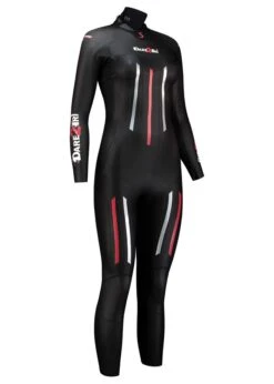 Dare2Tri Womens MACH3 S.7 Wetsuit - Black / Red 8 Dare2Tri Womens MACH3 S.7 Wetsuit - Black / Red -Swim Equipment Shop 26004 front 2