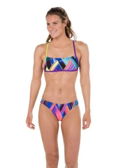 Speedo Girls Flipturns Fizz Bounce Crossback Swim Bikini - Violet / Lime / Turquoise 8 Speedo Girls Flipturns Fizz Bounce Crossback Swim Bikini - Violet / Lime / Turquoise -Swim Equipment Shop 39378 8 10838c552 a original 1