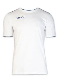 Akron New Orleans Cotton T-shirt - White / Navy Blue