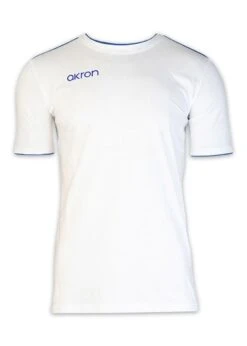 Akron New Orleans Cotton T-shirt - White/Royal Blue