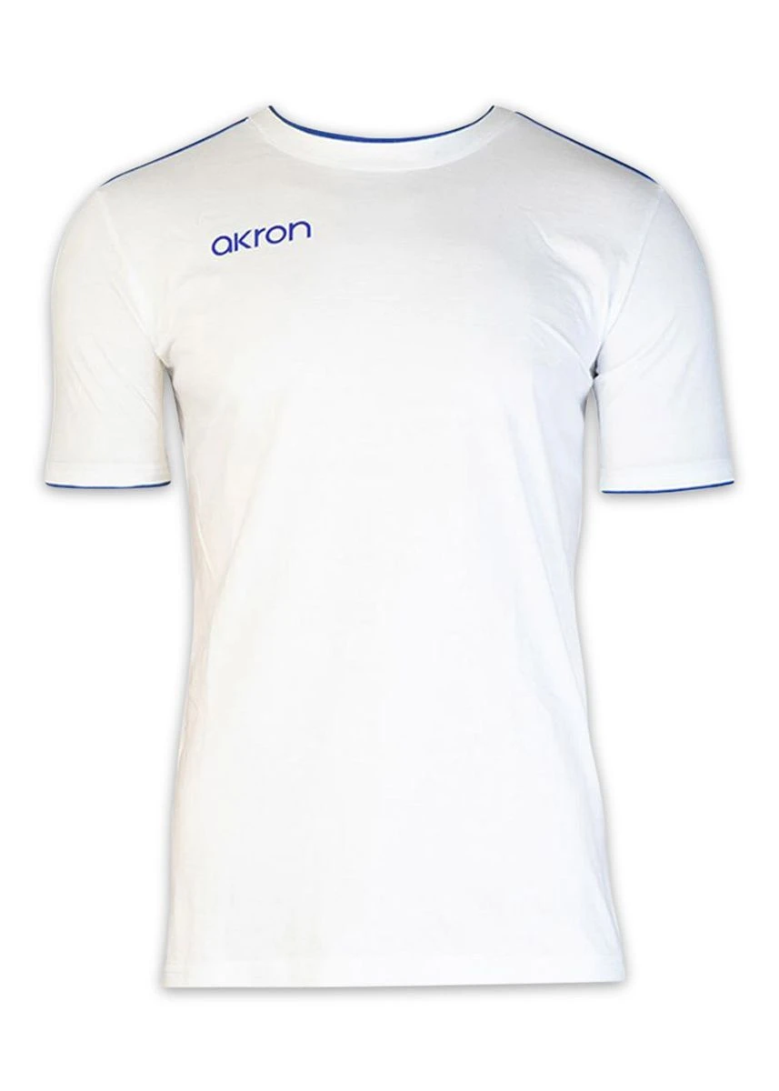 Akron New Orleans Cotton T-shirt - White/Royal Blue 3 Akron New Orleans Cotton T-shirt - White/Royal Blue