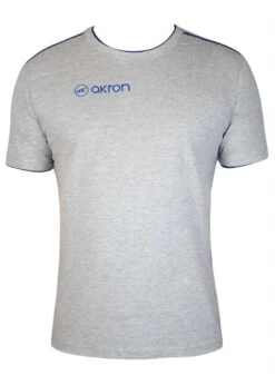 Akron New Orleans Cotton T-shirt - Grey / Royal Blue