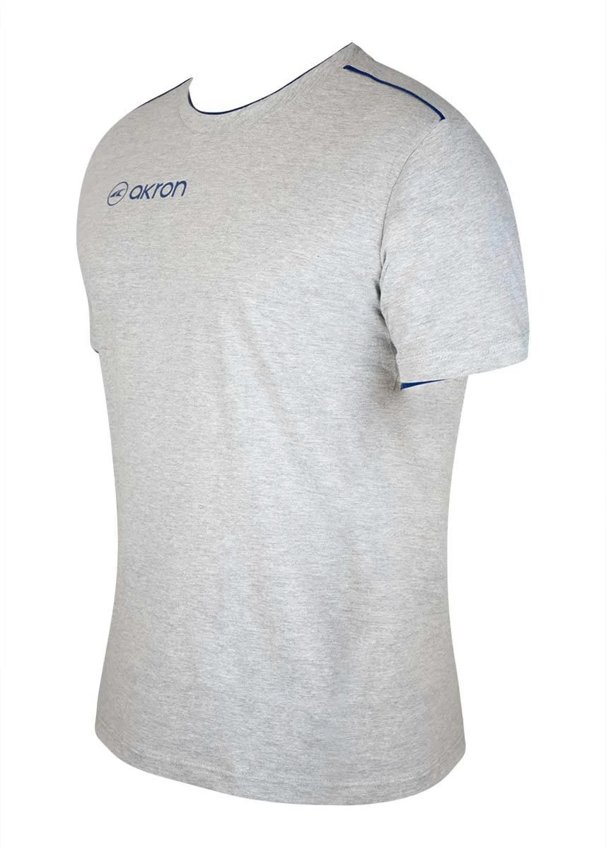 Akron New Orleans Cotton T-shirt - Grey / Navy 5 Akron New Orleans Cotton T-shirt - Grey / Navy - Image 3