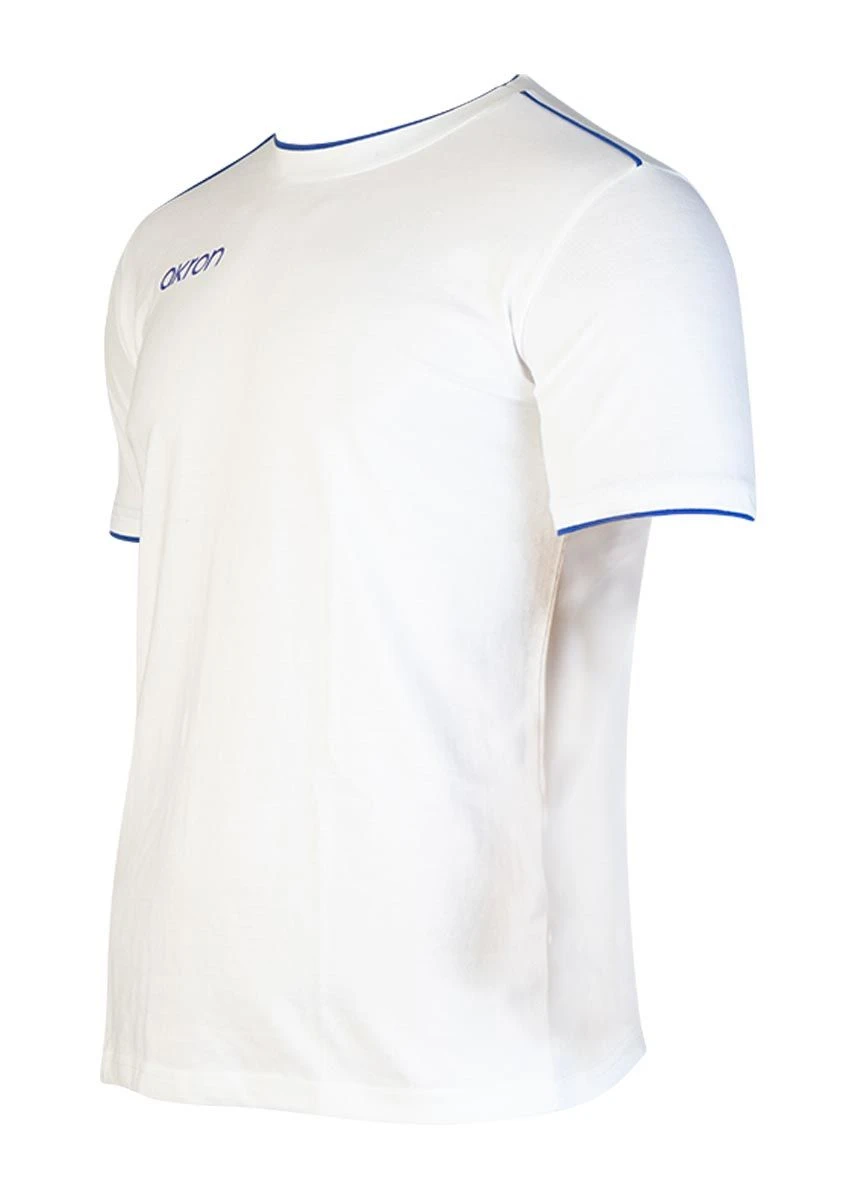 Akron New Orleans Cotton T-shirt - White/Royal Blue 5 Akron New Orleans Cotton T-shirt - White/Royal Blue - Image 3