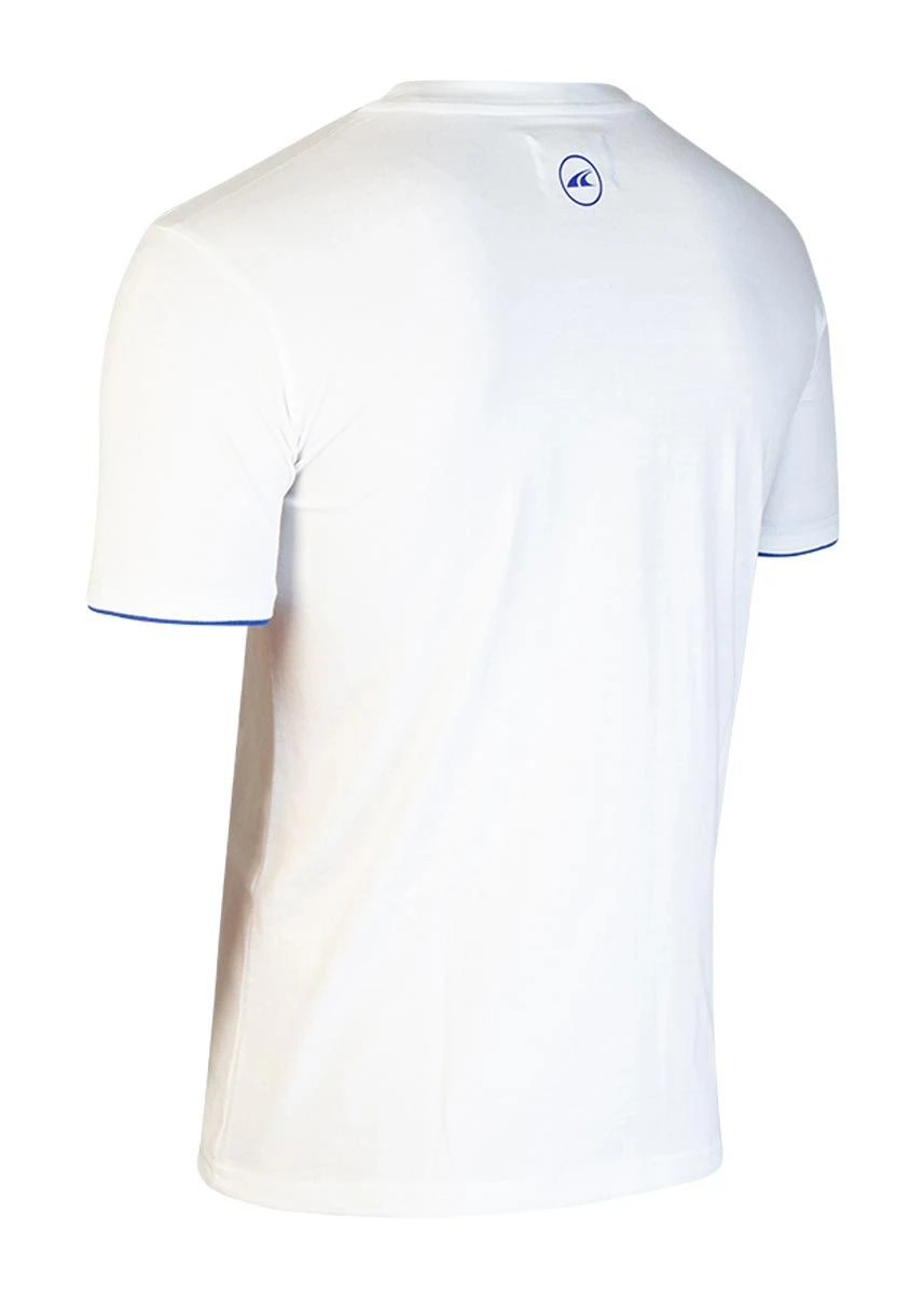 Akron Junior New Orleans Cotton T-shirt - White / Royal Blue 6 Akron Junior New Orleans Cotton T-shirt - White / Royal Blue - Image 4