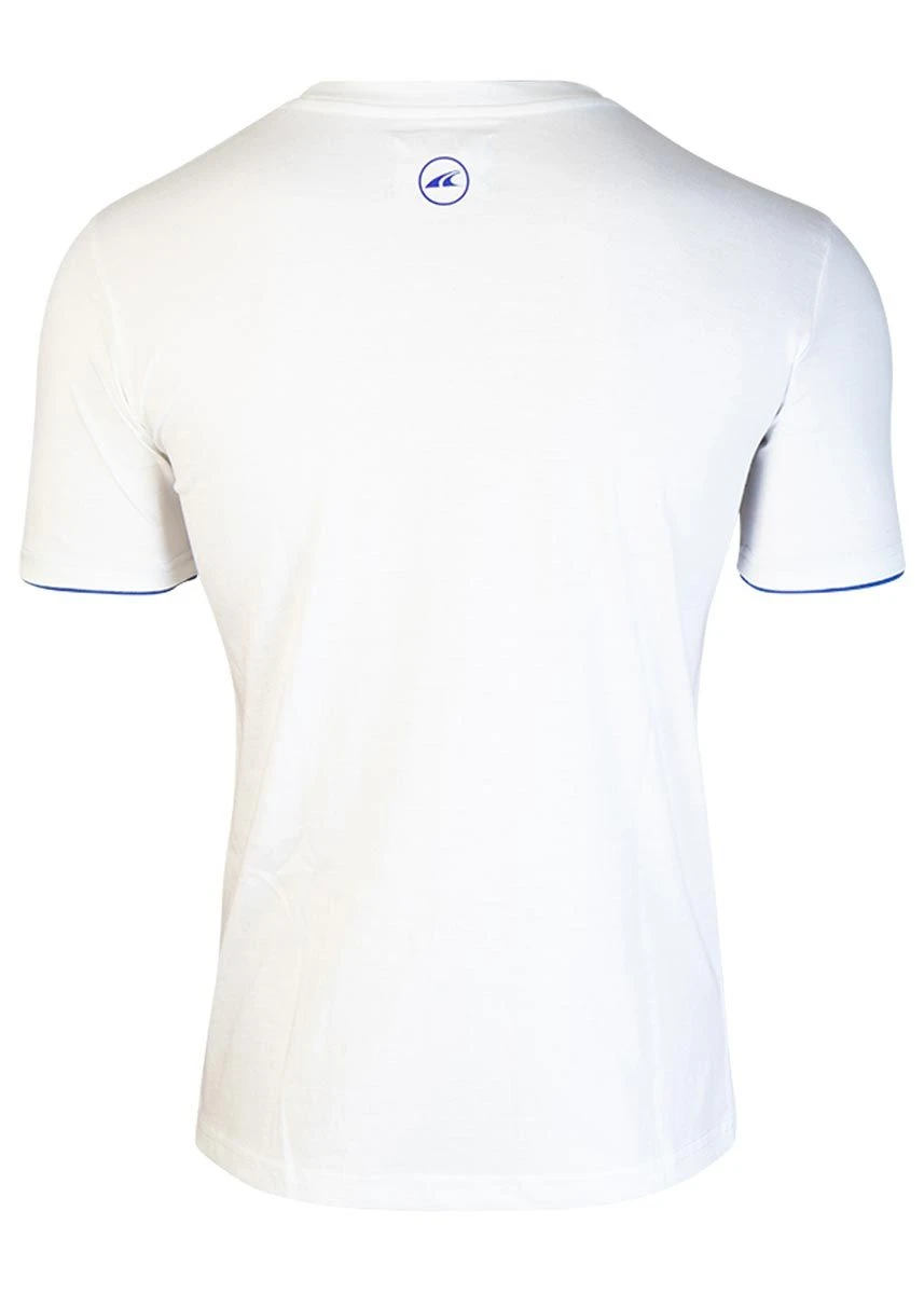 Akron New Orleans Cotton T-shirt - White/Royal Blue 4 Akron New Orleans Cotton T-shirt - White/Royal Blue - Image 2
