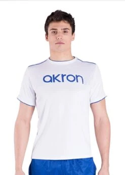 Akron Junior Denis Technical T-shirt - White / Royal Blue -Swim Equipment Shop 421 denis white royal front