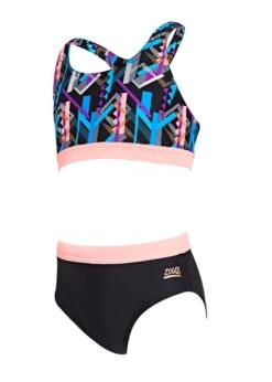 Zoggs Girls Shimmer Muscle Swim Bikini 8 Zoggs Girls Shimmer Muscle Swim Bikini -Swim Equipment Shop 5113191 shimmer muscle 2 piece fr