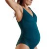 Speedo Womens V Neck Maternity U Back Swimsuit - Ocean Depths -Swim Equipment Shop 8 00313015338