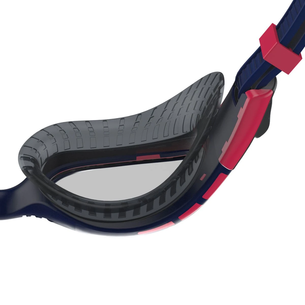 Speedo Futura Biofuse Flexiseal Tri Goggles - Navy/Phoenix Red/Charcoal 4 Speedo Futura Biofuse Flexiseal Tri Goggles - Navy/Phoenix Red/Charcoal - Image 2