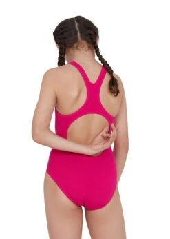 Speedo Girl's Essential Endurance+ Medalist Swimsuit - Electric Pink -Swim Equipment Shop 8 12516b495 c
