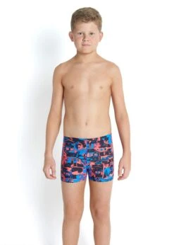 Speedo Boys Allover Aqua Shorts Blue/Red -Swim Equipment Shop 8 33162b043 a web