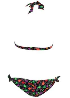 Arena Womens Little Fruit Neckholder Swim Bikini Black -Swim Equipment Shop 87040 50 little fruit neckholder front back 1 1