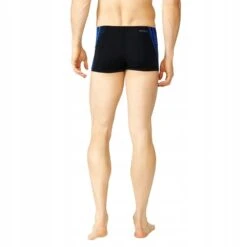 Adidas Men's AdiClub Trunks - Black / Blue -Swim Equipment Shop aj8331 bk