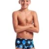 AMANZI Boy's Skulduggery Trunks - Black / Blue 1 AMANZI Boy's Skulduggery Trunks - Black / Blue -Swim Equipment Shop am17181 skulduggery 1