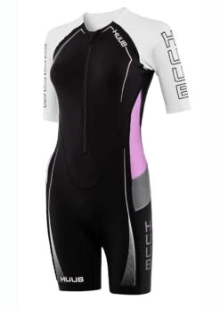 HUUB Women's Anemoi Aero Tri Suit - Black / Lilac -Swim Equipment Shop anelcsw