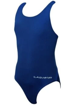 Aquarias Girls Solid Bladeback Costume Navy