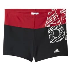 Adidas Boys Performance Swim Boxers - Black / Ray Red -Swim Equipment Shop ay1532 01 laydown