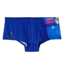 Adidas Boys Graphic Aquashorts - Collegiate Navy / Shock Blue -Swim Equipment Shop ay2814 01 laydown 1