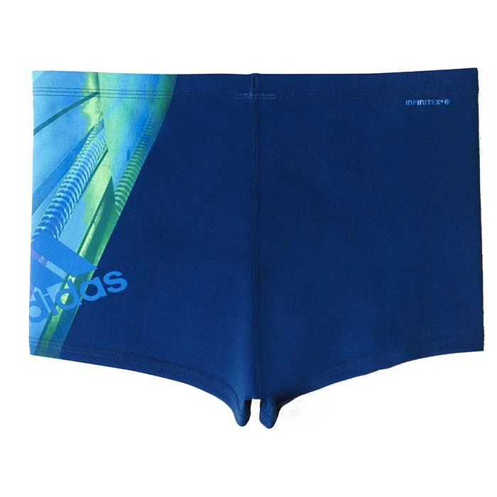 Adidas Boys Graphic Swim Boxers - Shock Blue 5 Adidas Boys Graphic Swim Boxers - Shock Blue - Image 3