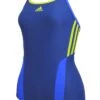 Adidas Girls Colorblock Swimsuit - Bold Blue