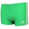 Adidas Boys 3-Stripes Swim Boxer - Green / White -Swim Equipment Shop ay6350 front