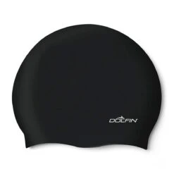 Dolfin Solid SIlicone Cap - Black