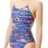 TYR Girl's Kiowa Cutoutfit Swimsuit - Orange/Multi -Swim Equipment Shop ck107a 802