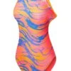 TYR Women's Wave Rider Cut Out Fit Swimsuit - Pink / Blue