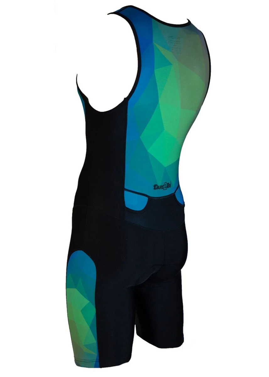 Dare2Tri Men's Ltd Funky Tri-suit - Black / Green 4 Dare2Tri Men's Ltd Funky Tri-suit - Black / Green - Image 2