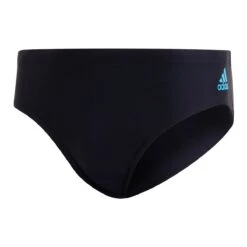 Adidas Mens Badge Swim Trunk - Black / Blue
