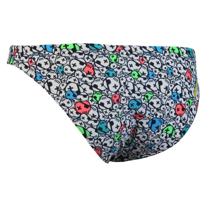 Arena Girl's Real Brief Swim Bikini Bottoms - White/Multi 4 Arena Girl's Real Brief Swim Bikini Bottoms - White/Multi - Image 2