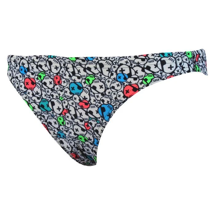 Arena Girl's Real Brief Swim Bikini Bottoms - White/Multi 3 Arena Girl's Real Brief Swim Bikini Bottoms - White/Multi