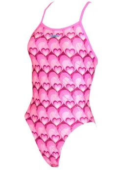 Maru Girls Hearts Swimsuit -Swim Equipment Shop girls hearts front gk6542