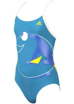 Adidas Girls Finding Nemo Swimsuit - Blue / Yellow