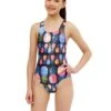Maru Girl's Pina Colada Ecotech Sparkle Auto Back Swimsuit - Black/Multi -Swim Equipment Shop gk0033 pina colada ecotech sparkle auto back 1