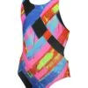 Maru Girls Woven Pacer Rave Back Swimsuit - Multi -Swim Equipment Shop gk6025 front